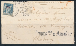 L N°6 - Obl. Tientsin/CHINE - 5/11/1903 + Griffe Linéaire "Corres. Ces.D'ARMEES" - Pr Cherbourg - TB - Otros & Sin Clasificación