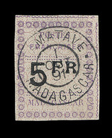O N°13 - 5F Noir Et Violet - Obl. Tamatave - 1/10/91 - Signé Calves - TB - Autres & Non Classés