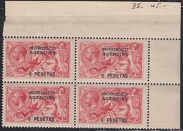 **/* BUREAU ANGLAIS ZONE I - N°45 - Bloc De 4 - CDF - 2 Ex ** - TB - Spanish Morocco