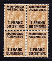 ** BUR. ANGLAIS - ZONE FRANCAISE N°21 - Bloc De 4 - TB - Marocco Spagnolo