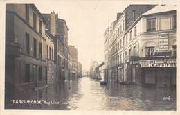 PARIS -INONDATION- RUE VIALA -CARTE-PHOTO - Überschwemmung 1910