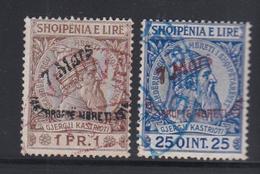 O N°34, 36 - 2 Val  -TB - Albania