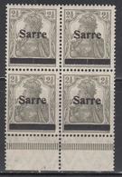 **/* N°2 (Mi N°2b) - Bloc De 4 - BDF - 2½pf Gris Foncé - Type I - TB - Altri & Non Classificati