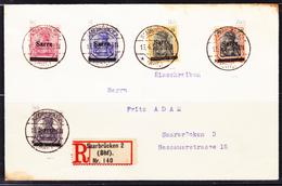 L N°6bI, 8I, 9bIII, 10XIII, 7aIII - S/rec - Saarbrücken 2 - Obl. 13/4/1920 - Avec Attest BURGER - B/TB - Autres & Non Classés