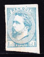 * N°1 - 1r Bleu Clair - Filet Voisin - Belles Marges - Tâché - Sinon TB - Carlisti