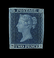 * N°4a - Bleu Foncé - Margé - 2 Angles Justes Non Touchés - TB - Used Stamps