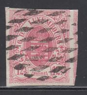 O N°7 - 12½ C Rose - Obl Rare - TB - 1852 Willem III