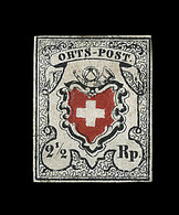 * N°13 - 2½r Noir Et Rouge - Petites Marges - B - 1843-1852 Federal & Cantonal Stamps