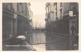PARIS -INONDATION- PLACE MAUBERT -CARTE-PHOTO - Überschwemmung 1910