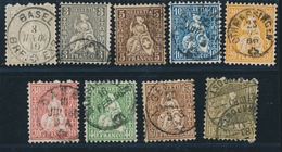 O N°28/36 ( N°33/41) - 9 T. - Cote 818FS - B/TB - 1843-1852 Federal & Cantonal Stamps