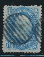 O N°18b - 1c Bleu - Avec Grille En Relief - B/TB - Gebraucht