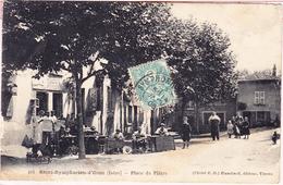 CPA Dépt 38 - St Symphorien D'Ozon - Place Du Plâtre - Belle Animation - TB - Overprinter Postcards (before 1995)