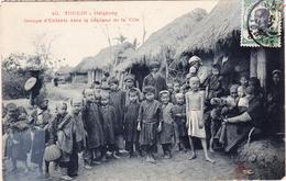 CPA TONKIN Haïphong - Circ - Groupe D'Enfants Ds La Banlieue De La Ville - TB - Otros & Sin Clasificación