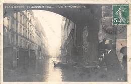 PARIS -INONDATION- RUE TRAVERSIERE  -CARTE-PHOTO - Überschwemmung 1910