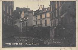 PARIS -INONDATION- RUE DE CHARONNE -CARTE-PHOTO - Überschwemmung 1910