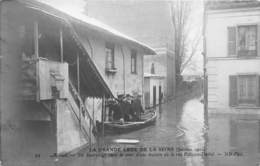 PARIS -INONDATION- AUTEUIL- RUE FELICIEN-DAVID -CARTE-PHOTO - Überschwemmung 1910