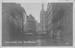 PARIS -INONDATION- RUE TROUSSEAU - CARTE-PHOTO - Überschwemmung 1910