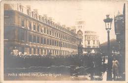 PARIS -INONDATION- GARE DE LYON - CARTE-PHOTO - La Crecida Del Sena De 1910
