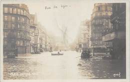 PARIS -INONDATION- RUE DE LYON - CARTE-PHOTO - Überschwemmung 1910