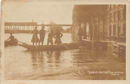 PARIS -INONDATION- QUAI DE PASSY ( METRO ) - CARTE-PHOTO - Inondations De 1910