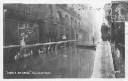 PARIS-INONDATIONS- RUE DE VERNEUIL- CARTE-PHOTO - La Crecida Del Sena De 1910