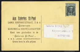 CP Publicitaire Avec  PREO Roulette " ANTWERPEN 1925 ANVERS " - La CP Représente P.P. RUBENS. - Rollenmarken 1920-29