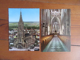 Lot De 2 Cartes De Münster     Allemagne     Ulm Cathédrale - Munster