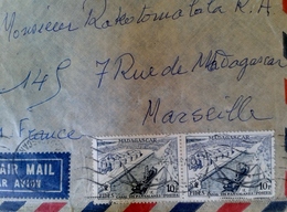 Lettre De MADAGASCAR  TANANARIVE Par Avion Pour La France - Covers & Documents