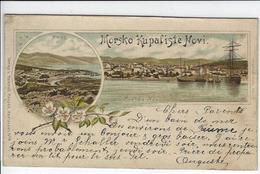 CPA GRUSS Croatie Croatia Circulé En 1897 Précurseur Litho Morsko Kupafiste Novi - Croacia