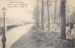 75-PARIS-INONDATIONS- GARE DE LA BOURDONNAIS, LIGNE DES INVALIDES - Alluvioni Del 1910