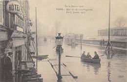 75-PARIS-INONDATIONS- QUAI DES GRANDS AUGUSTINS - Paris Flood, 1910