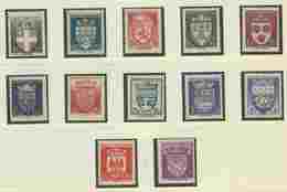 Yvert N°553 à 564  - Secours National. Armoiries De Villes - 1941-66 Coat Of Arms And Heraldry