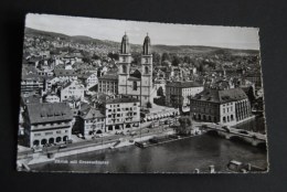 Zürich Mit Grossmünster Gelaufen 1956 - Laufen-Uhwiesen 