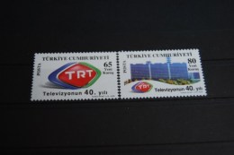 Türkei 2008 , 40th Ann. Of TRT Televizion / Mi. 3642 - 43 ** MNH - Ungebraucht