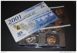 USA /  UNCIRCULATED COIN SET 2001 - Philadelphia (KMS 2001 Prägeort  Philadelphia Mint) - Proof Sets