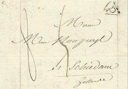 1814- Letter From Paris ( Medium P Black ) To Schiedam - Back, BREDA - ...-1852 Precursori