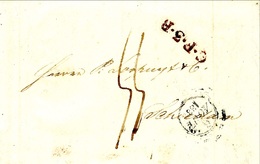 1833- Letter From Paris To Schiedam - C.F.3.R. Red + Taxe 55 C. -back, Arrival  + " Frankryk / Over Arnheim - ...-1852 Vorläufer