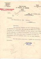 AUTRICHE COURRIER POUR ANNONAY (FRANCE) DE J. FANTL & SOHN à VIENNE 1922 - Österreich