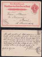 Brazil Brasil 1910 Stationery Card AGUDO RS To BASEL Switzerland - Briefe U. Dokumente