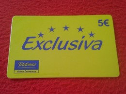 ANTIGUA TARJETA TELEFÓNICA PHONE CARD ESPAÑA SPAIN ESPAGNE TELEFÓNICA EXCLUSIVA 5 EUROS VER FOTO/S Y DESCRIPCIÓN. IDEAL - Otros & Sin Clasificación