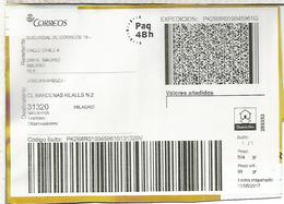 MADRID ETIQUETA LABEL PAQ 48 H LIBRE DE FRANQUEO CORREOS SUC-19 - Franchise Postale