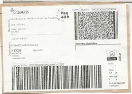 MADRID ETIQUETA LABEL PAQ 48 H LIBRE DE FRANQUEO CORREOS SUC-43 - Franchise Postale