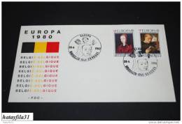 Belgien  FDC   CEPT  1980  MI. 2023 + 2024   ( T - 41 ) - 1980