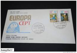 Türkisch - Zypern    FDC   CEPT  1980  MI. 83 + 84   ( T - 42 ) - 1980