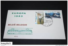 Belgien  FDC   CEPT  1983  MI. 2144 + 2145   ( T - 41 ) - 1983