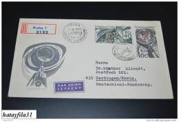 Tschechoslowakei FDC Gelaufen Einschreiben 1965 Mi. 1519+1520   ( T - 63 ) - FDC