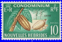 Nouvelles-Hébrides 1965 ~ YT 215** - Cacaoyer - Neufs