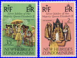 Nouvelles-Hébrides 1977 ~ YT 447/49** - Accession Trône Elizabeth II - Ungebraucht