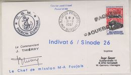 France 1987 Marion Dufresne / Ship Cover Ca 31.8.197 Djibouti (39427) - Poolshepen & Ijsbrekers