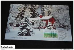 Finnland     EXHIBITION CARD   1988  Mi. 1037  Freimarken / Finnische Nationalspark - Briefmarken Messe Essen ( T - 71 ) - Cartoline Maximum